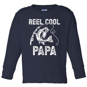 Reel Cool Papa Fishing For Fisherman FatherS Day Toddler Long Sleeve Shirt