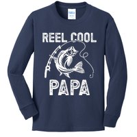 Reel Cool Papa Fishing For Fisherman FatherS Day Kids Long Sleeve Shirt