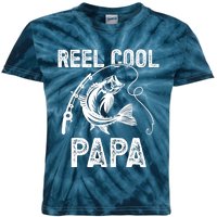 Reel Cool Papa Fishing For Fisherman FatherS Day Kids Tie-Dye T-Shirt