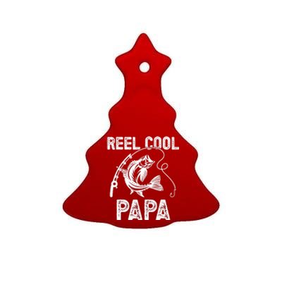 Reel Cool Papa Fishing For Fisherman FatherS Day Ceramic Tree Ornament