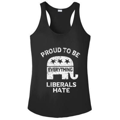Republican Conservative Proud To Be Everything Liberals Hate Ladies PosiCharge Competitor Racerback Tank