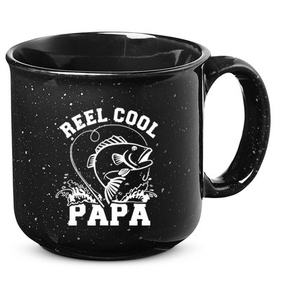 Reel cool Papa dad fishing 15oz Campfire Ceramic Mug