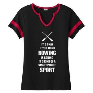 Rowing Crew Quote Kayak Canoe Sport Gift Idea Ladies Halftime Notch Neck Tee