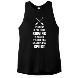 Rowing Crew Quote Kayak Canoe Sport Gift Idea Ladies PosiCharge Tri-Blend Wicking Tank