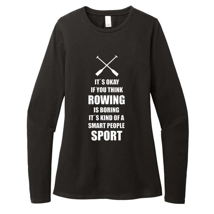 Rowing Crew Quote Kayak Canoe Sport Gift Idea Womens CVC Long Sleeve Shirt