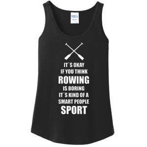 Rowing Crew Quote Kayak Canoe Sport Gift Idea Ladies Essential Tank