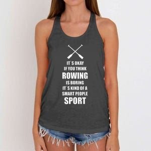 Rowing Crew Quote Kayak Canoe Sport Gift Idea Women's Knotted Racerback Tank