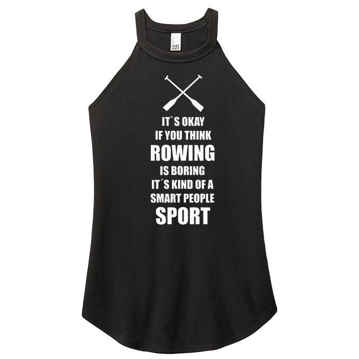 Rowing Crew Quote Kayak Canoe Sport Gift Idea Women's Perfect Tri Rocker Tank