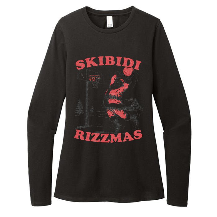 Rizzmas Christmas Rizz Santa Claus Basketball Gift Womens CVC Long Sleeve Shirt