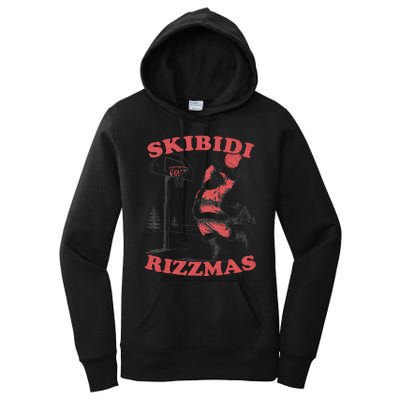 Rizzmas Christmas Rizz Santa Claus Basketball Gift Women's Pullover Hoodie