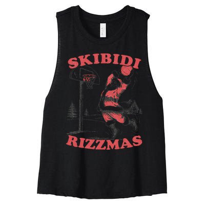 Rizzmas Christmas Rizz Santa Claus Basketball Gift Women's Racerback Cropped Tank