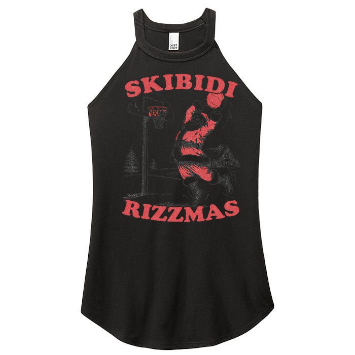 Rizzmas Christmas Rizz Santa Claus Basketball Gift Women's Perfect Tri Rocker Tank