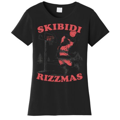 Rizzmas Christmas Rizz Santa Claus Basketball Gift Women's T-Shirt