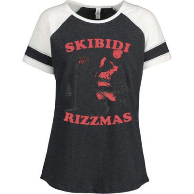 Rizzmas Christmas Rizz Santa Claus Basketball Gift Enza Ladies Jersey Colorblock Tee