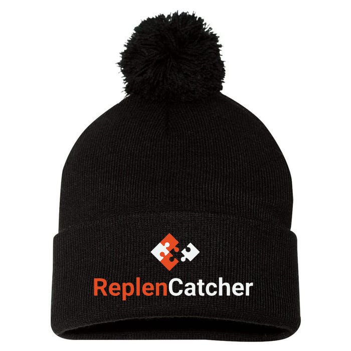 Replen Catcher Pom Pom 12in Knit Beanie