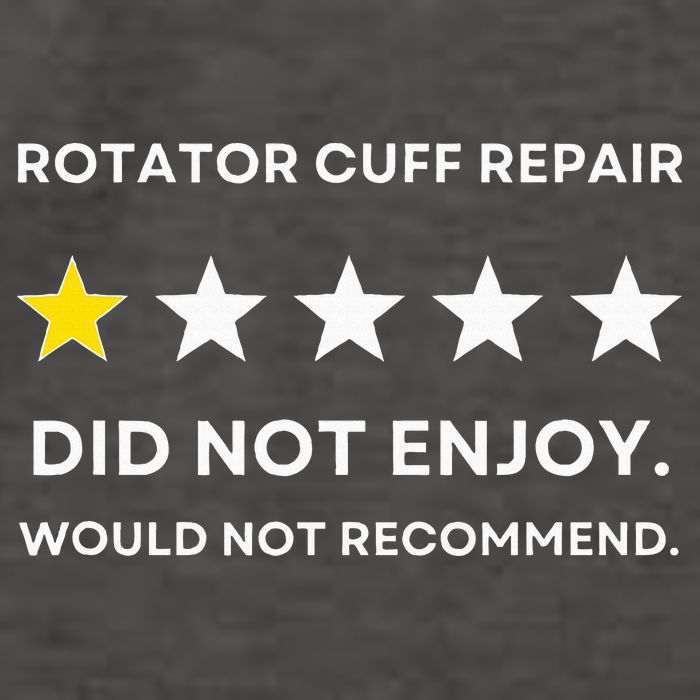 Rotator Cuff Repair Would Not Recommend Get Well Recovery Vector Backpack