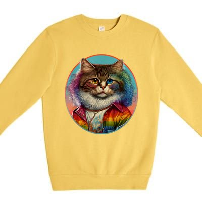 Rainbow Cat Premium Crewneck Sweatshirt