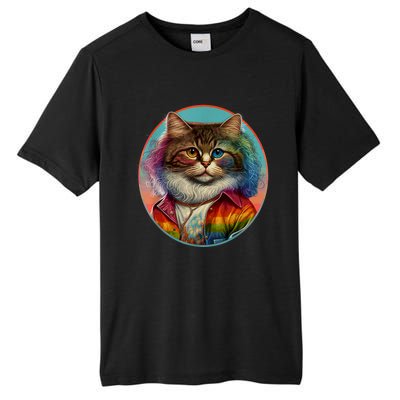 Rainbow Cat Tall Fusion ChromaSoft Performance T-Shirt