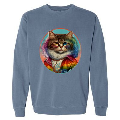 Rainbow Cat Garment-Dyed Sweatshirt