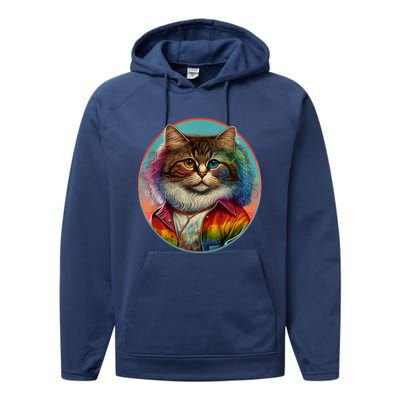 Rainbow Cat Performance Fleece Hoodie