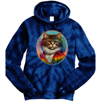 Rainbow Cat Tie Dye Hoodie