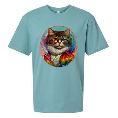 Rainbow Cat Sueded Cloud Jersey T-Shirt