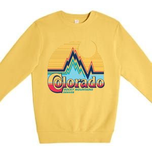 Retro Colorado Rocky Mountains Premium Crewneck Sweatshirt