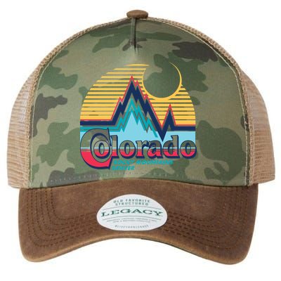 Retro Colorado Rocky Mountains Legacy Tie Dye Trucker Hat