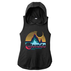 Retro Colorado Rocky Mountains Ladies PosiCharge Tri-Blend Wicking Draft Hoodie Tank