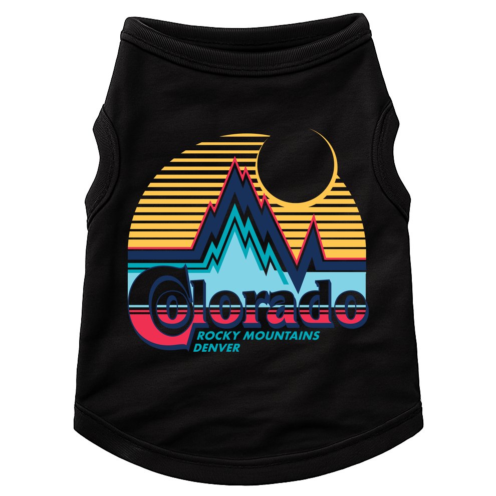 Retro Colorado Rocky Mountains Doggie Tank
