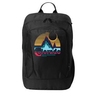 Retro Colorado Rocky Mountains City Backpack