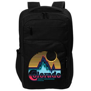 Retro Colorado Rocky Mountains Impact Tech Backpack