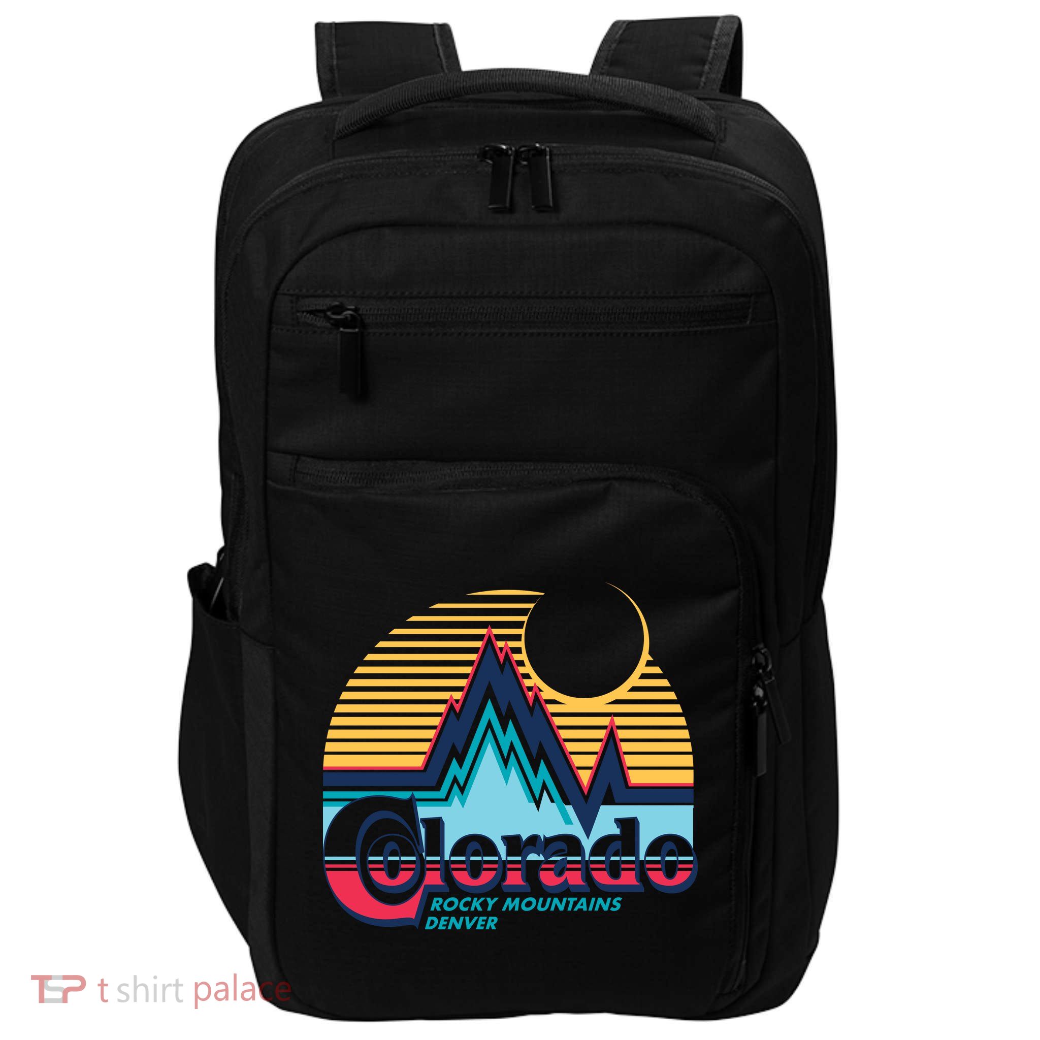 Retro Colorado Rocky Mountains Impact Tech Backpack