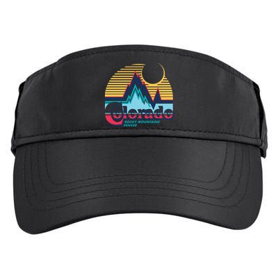 Retro Colorado Rocky Mountains Adult Drive Performance Visor