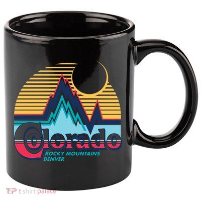 Retro Colorado Rocky Mountains 11oz C Handle Ceramic Mug