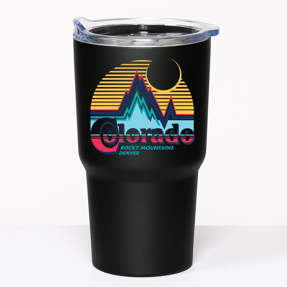 Retro Colorado Rocky Mountains Tumbler