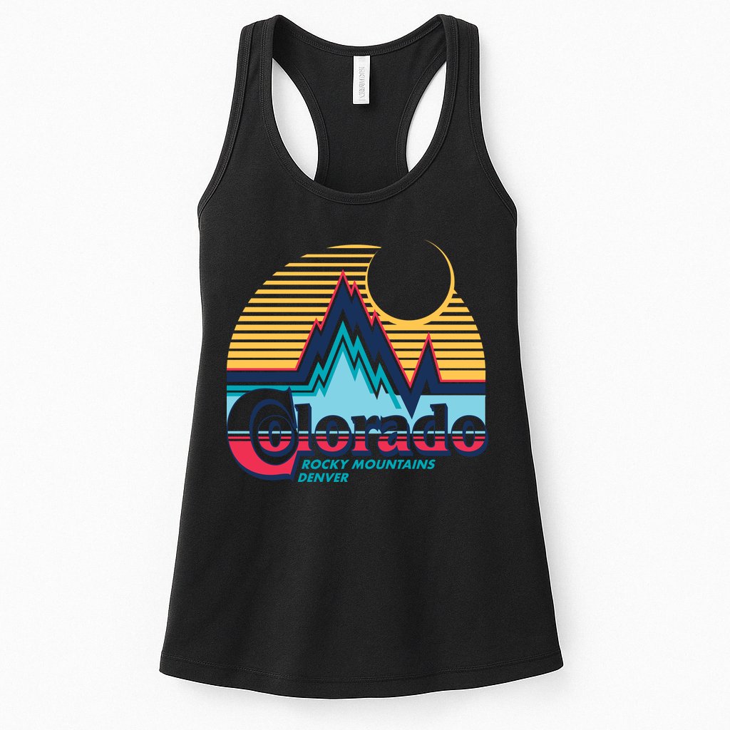 Retro Colorado Rocky Mountains Womens Tank Top