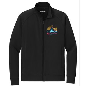 Retro Colorado Rocky Mountains Stretch Full-Zip Cadet Jacket