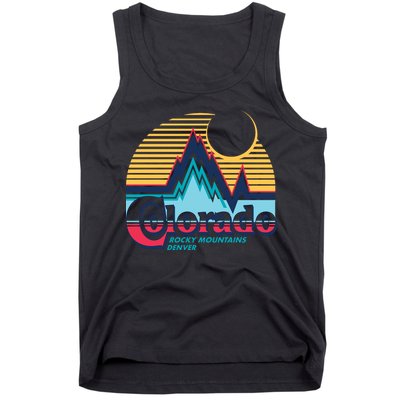 Retro Colorado Rocky Mountains Tank Top