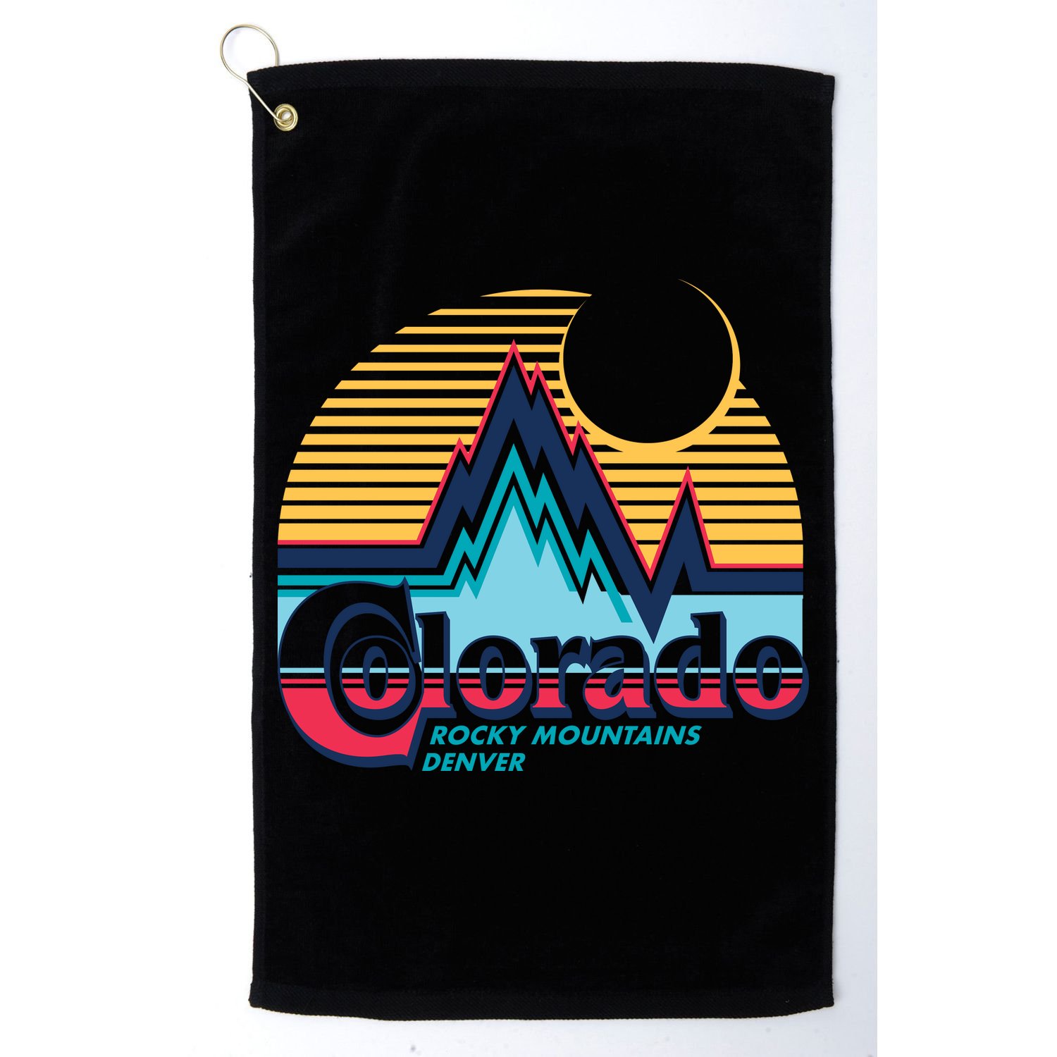 Retro Colorado Rocky Mountains Golf Towel