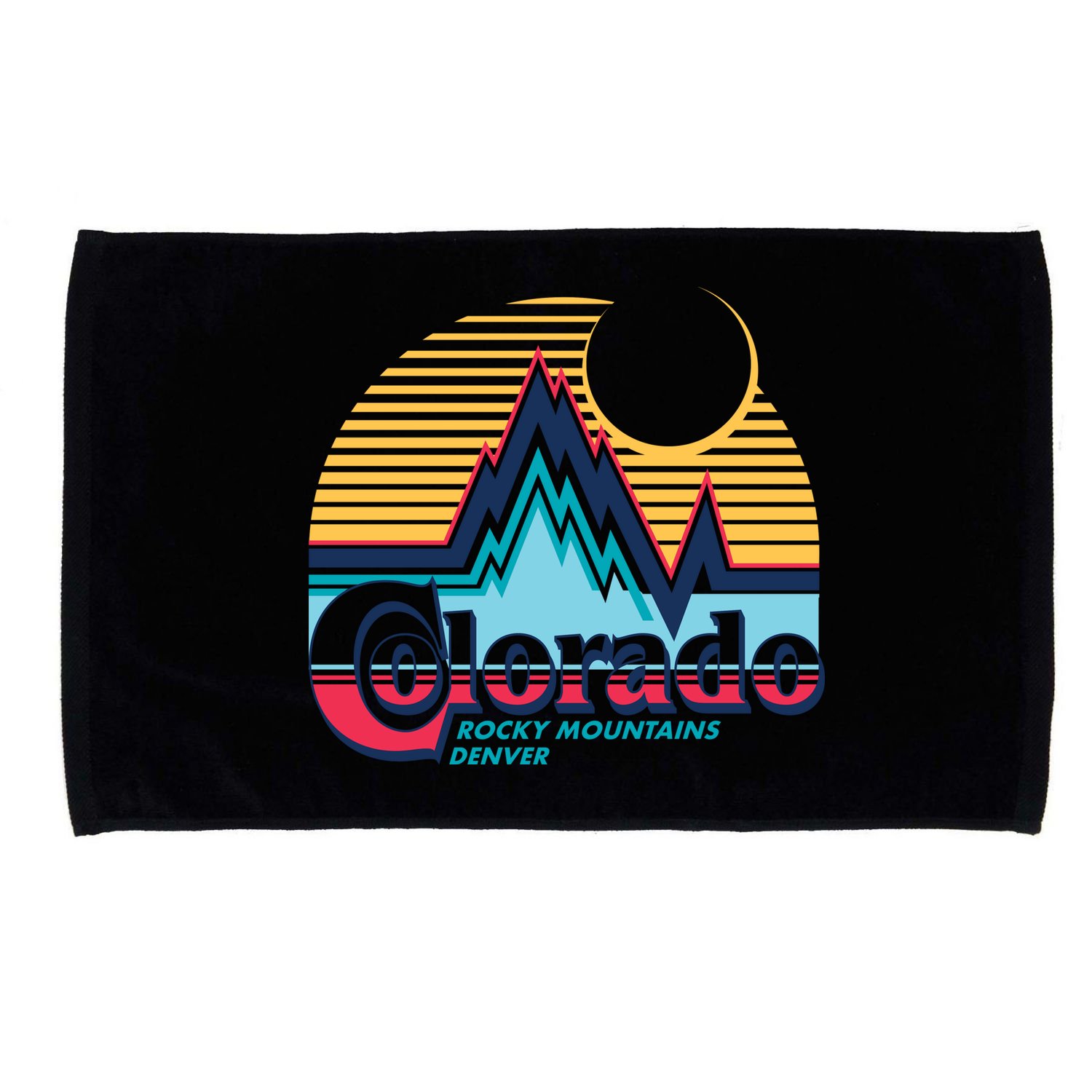 Retro Colorado Rocky Mountains Microfiber Hand Towel