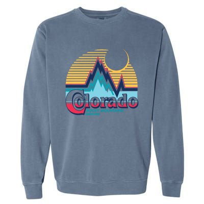 Retro Colorado Rocky Mountains Garment-Dyed Sweatshirt