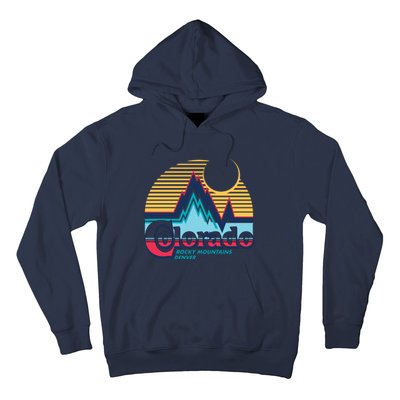 Retro Colorado Rocky Mountains Hoodie