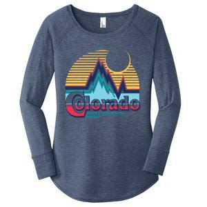 Retro Colorado Rocky Mountains Women's Perfect Tri Tunic Long Sleeve Shirt