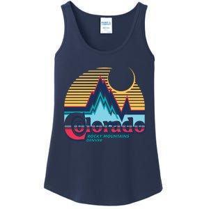 Retro Colorado Rocky Mountains Ladies Essential Tank