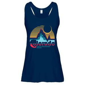 Retro Colorado Rocky Mountains Ladies Essential Flowy Tank