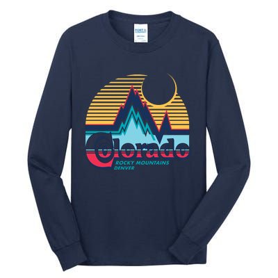 Retro Colorado Rocky Mountains Tall Long Sleeve T-Shirt