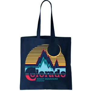 Retro Colorado Rocky Mountains Tote Bag