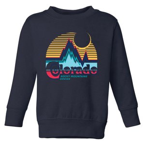 Retro Colorado Rocky Mountains Toddler Sweatshirt