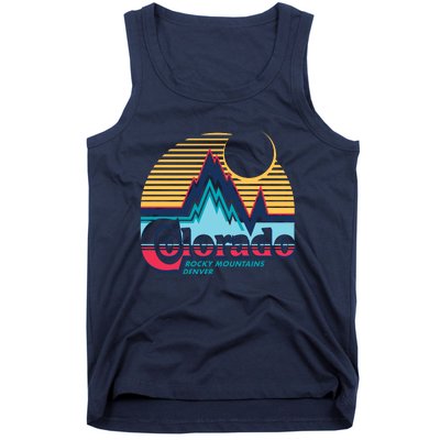 Retro Colorado Rocky Mountains Tank Top